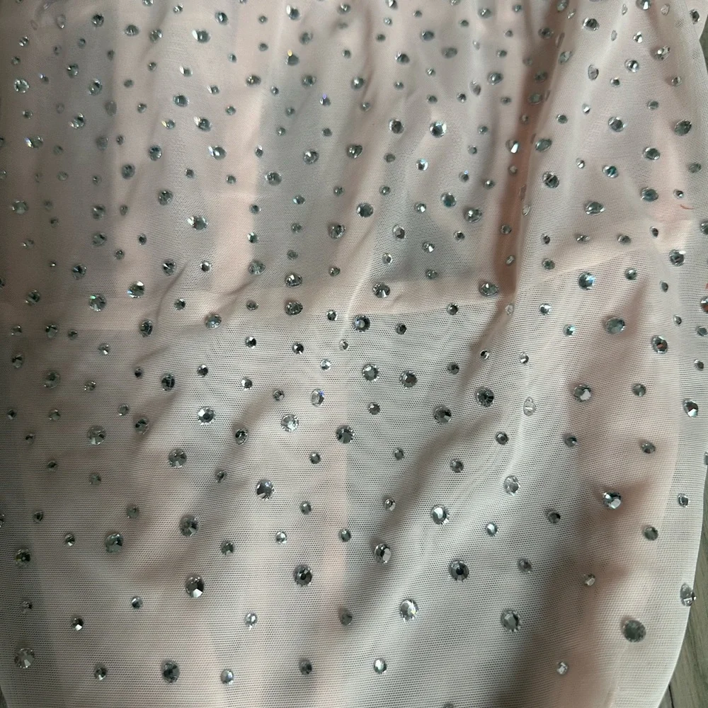 Victoria Secret Pink Rhinestone Bodysuit. Sz L. NWT! - Picture 2 of 7